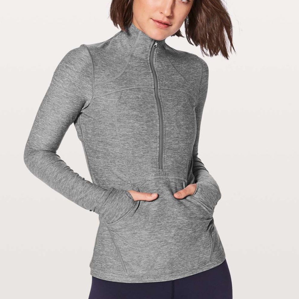 Lululemon Define Pullover in Heathered Slate Sz 8